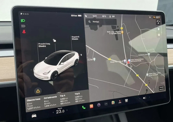 Tesla Model 3 cena 125900 przebieg: 33000, rok produkcji 2021 z Żmigród małe 631